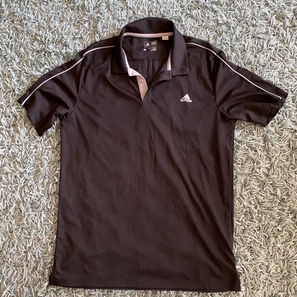 ADIDAS MENS ATHLETIC POLO SIZE MEDIUM